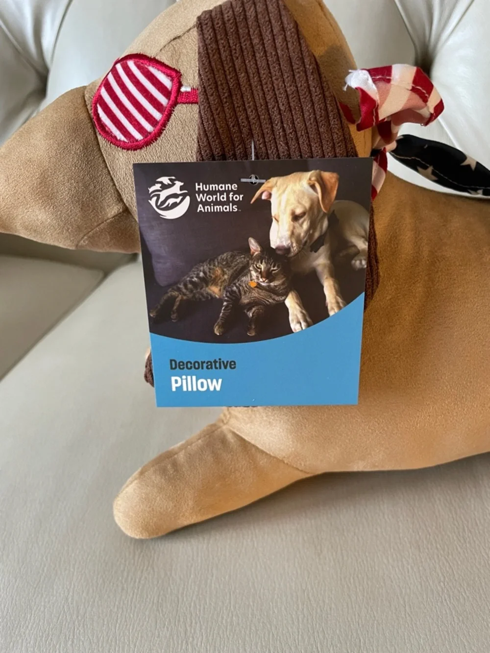 Dachshund American themed pillow from humane world for animals